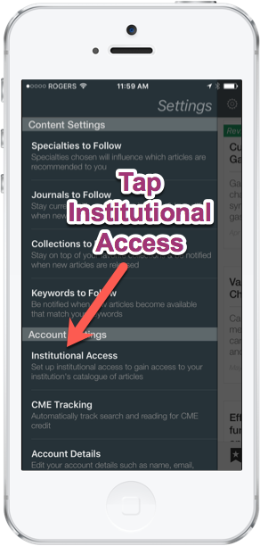 Change Institutional Access on Read by QxMD