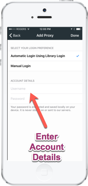 Enter Account Details on Read by QxMD